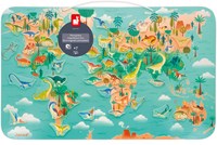 Janod tableau magnétique en bois carte du monde dinosaures jouet éducatif-2