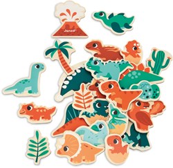 Janod Dino - Jouet Magnétique Set de Magnets Dinosaure Bois FSC