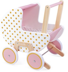 Janod poussette en bois Candy Chic - jouet élégant pour enfants