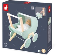 Janod Zen - Landau en bois pour poupées jusqu'à 42 cm, dès 18 mois-2