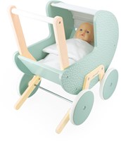 Janod Zen - Landau en bois pour poupées jusqu'à 42 cm, dès 18 mois