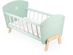 Janod lit de poupée Zen - lit en bois pour poupées bébé