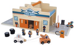 Janod jouet en bois - Mon premier garage pour tout-petits et enfants