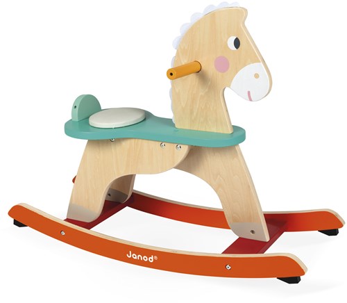 Janod cheval à bascule Ogalo jouet en bois - classique et sûr-3