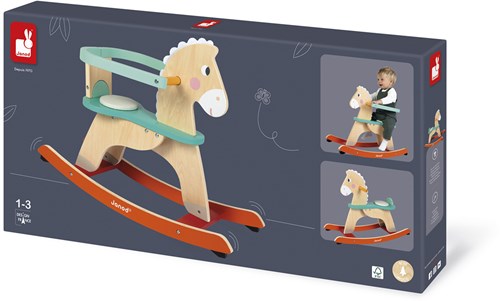 Janod cheval à bascule Ogalo jouet en bois - classique et sûr-2