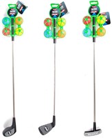 Adrenix club de golf avec 4 balles colorées - set de golf en métal pour enfants