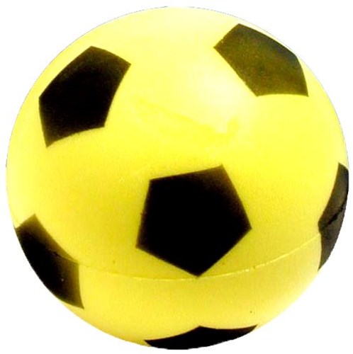 Balle en mousse jaune - jouet balle 20 cm pour intérieur et extérieur