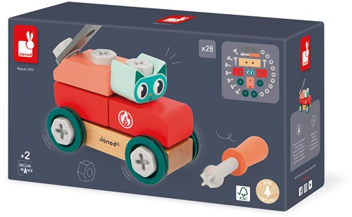 Janod Brico'Kids - Wagon avec chat
