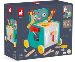 Janod Brico'Kids - Chariot Robot - Jouet de Construction Robot en Bois
