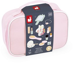 Janod Unicorn - Malette beauté avec accessoires maquillage en bois pour enfants