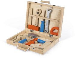 Janod boîte à outils en bois Brico'kids - set d'outils jouet