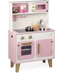 Janod cuisine jouet Candy Chic - cuisine en bois pour enfants avec accessoires