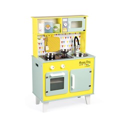 Janod cuisine en bois Happy Day avec accessoires et lumière-son