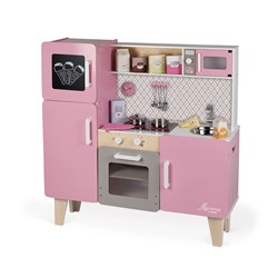 Janod cuisine en bois Macaron XXL - cuisine jouet avec accessoires
