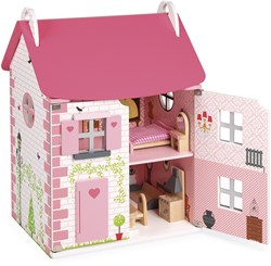 Janod maison de poupées Mademoiselle - maison en bois avec accessoires