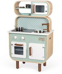 Janod cuisine jouet - Reverso cuisine en bois pour enfants avec lumière et son