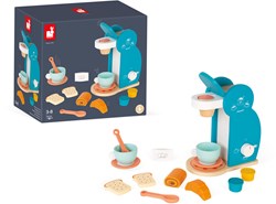 Janod machine à café en bois set petit-déjeuner - accessoire cuisine jouet