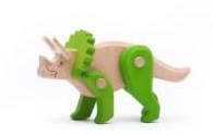 Bajo Triceratops jouet - Série animaux disparus - carton éducatif