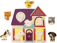 Janod puzzle sonore en bois Mes petits amis - jouet éducatif animaux-3