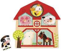 Janod puzzle sonore en bois Les amis de la ferme - 5 pièces-2