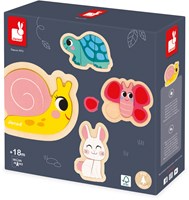 Janod Jeu de puzzles 4 puzzles 2-3-4-5 pièces Jardin-2