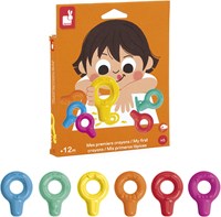 Janod crayons - Mes premiers crayons de cire pour enfants - set de 6 couleurs-3