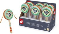 Janod tambour singe en bois - instrument de musique Gioia pour enfants-3