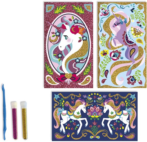 Janod kit créatif licornes à paillettes jouet créatif-3