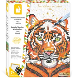 Janod kit peinture par numéros félins aquarelle