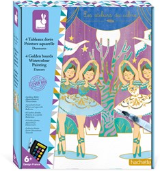 Janod coffret créatif plaque dorée danseuses peinture aquarelle
