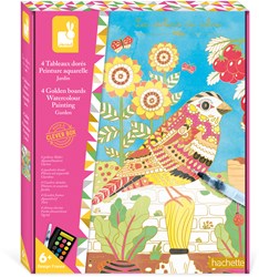 Janod kit de peinture créatif - Tableau doré à peindre jardin