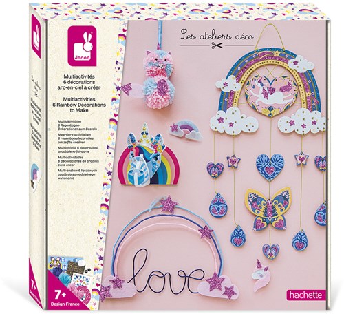 Janod Atelier Deco Kit de bricolage arc-en-ciel