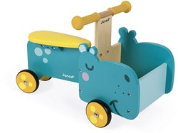 Janod vélo cargo en bois hippopotame - porteur avec rangement