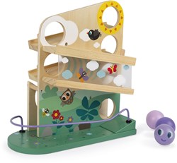 Janod circuit à billes chenille en bois - jouet éducatif - coloré