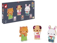 Janod magnets - jouet animaux en bois - éducatif et créatif-3