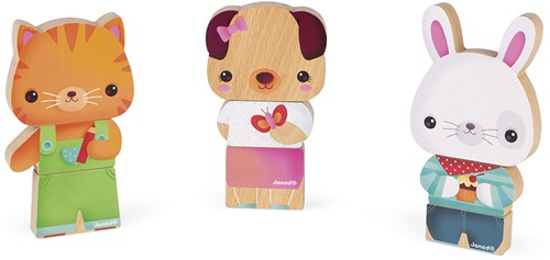 Janod magnets - jouet animaux en bois - éducatif et créatif