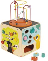 Janod boîte de jeu en bois - cube d'activités pour tout-petits - jouet de motricité-3