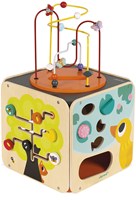 Janod boîte de jeu en bois - cube d'activités pour tout-petits - jouet de motricité