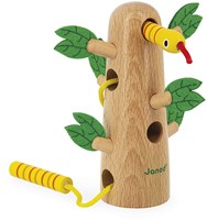 Janod Tropik - Jeu d'enfilage arbre en bois - Jouet motricité FSC