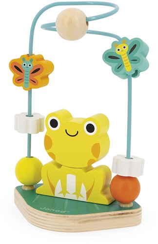Janod Tropik - Jouet d'Activité Grenouille en Bois à Structure Perlée-2