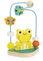 Janod Tropik - Jouet d'Activité Grenouille en Bois à Structure Perlée