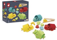 Janod jeu en bois baleine tri des couleurs - jouet éducatif motricité-3