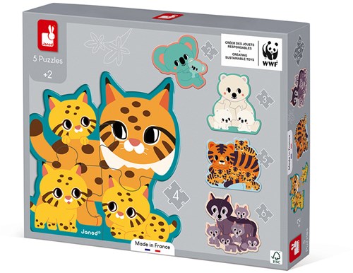 Janod WWF Puzzle 5 niveaux-2