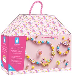 Janod kit créatif bijoux - Rainbow land perles bois créatives