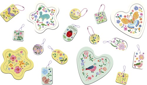 Janod kit moulage plâtre - Coffret créatif jardin fleuri dès 7 ans-2
