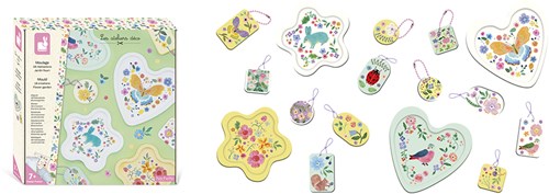 Janod kit moulage plâtre - Coffret créatif jardin fleuri dès 7 ans-3