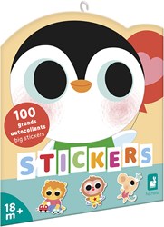 Janod stickers - Feuille de 100 autocollants bébés animaux - Jouet créatif
