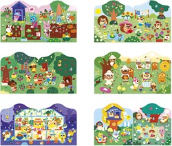 Janod cahier de stickers - gommettes jardin dès 18 mois
