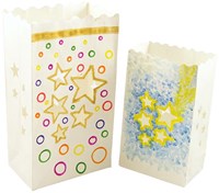 Sac lumineux étoile grand blanc décoration papier pour ambiance chaleureuse-2