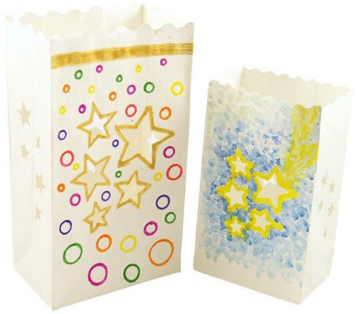 Sac lumineux étoile grand blanc décoration papier pour ambiance chaleureuse-2